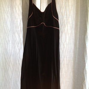Halter Top Black Dress with Pink Trim Size 14 Size 14